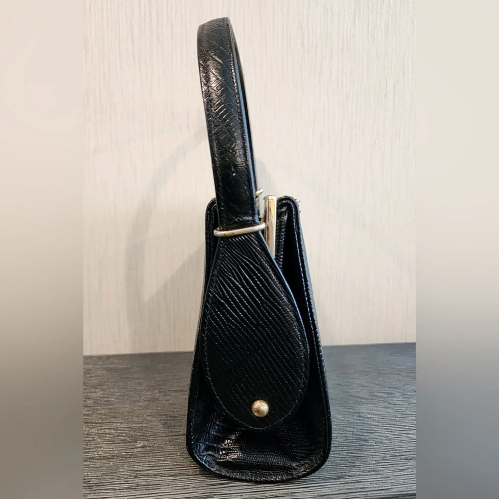 Vintage & Rare Original by Caprice Genuine Embossed Leather Satchel Lux Handbag - Picture 8 of 13